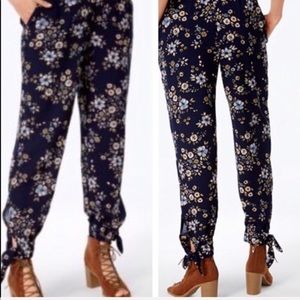 Maison Jules NWT Wide Wrap Legs Floral Pants